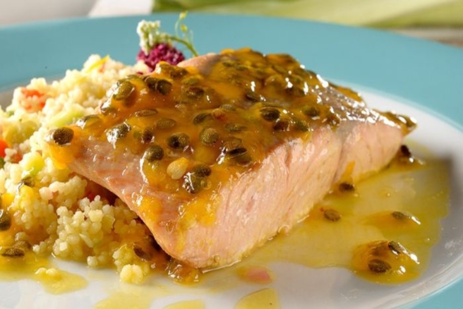 Receita de Salmão Grelhado ao Molho de Maracujá